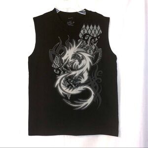 Ink Inc Black Sleeveless Design Tshirt Boys 10-12